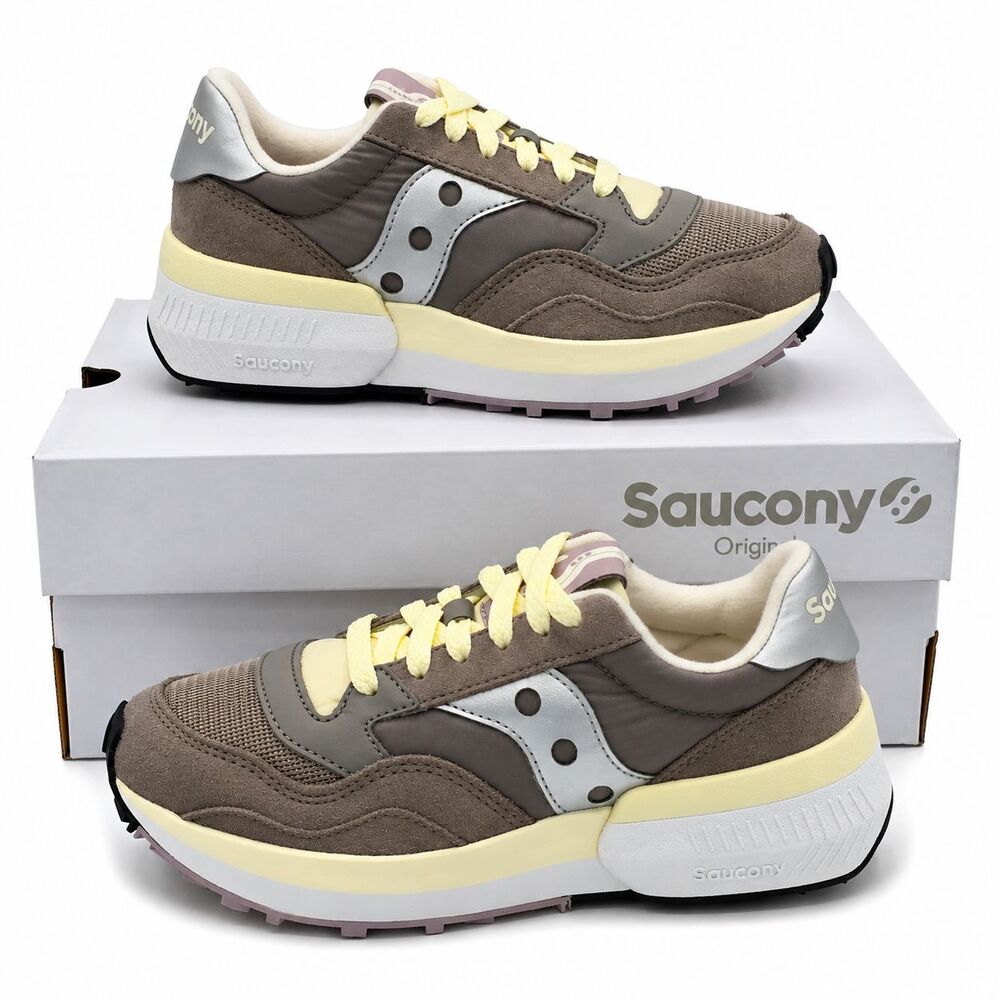 Saucony Jazz NXT Women's 6 Dove Silver Retro Sneakers S60790-28 Suede Mesh